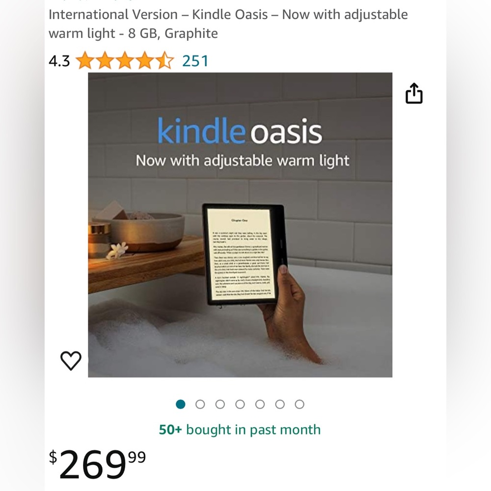 Kindle oasis with page turning buttons